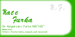 mate furka business card